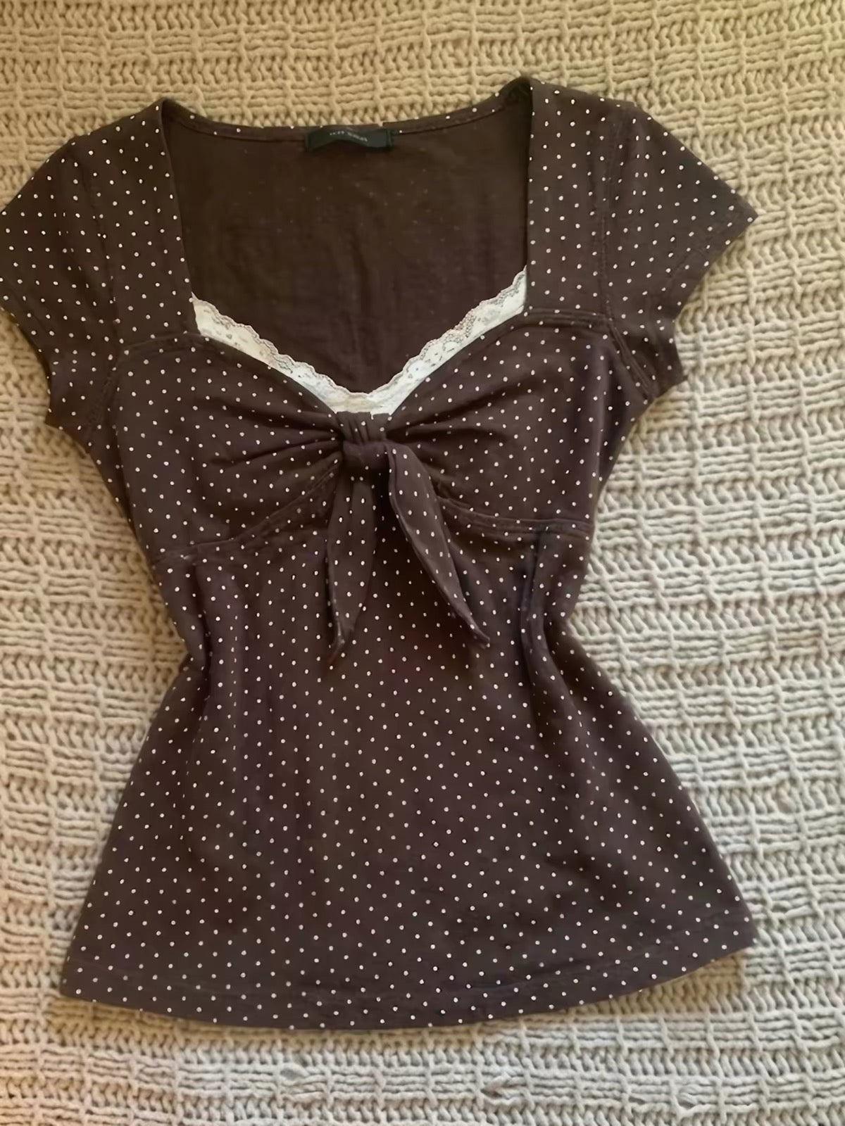 Brown baby doll top