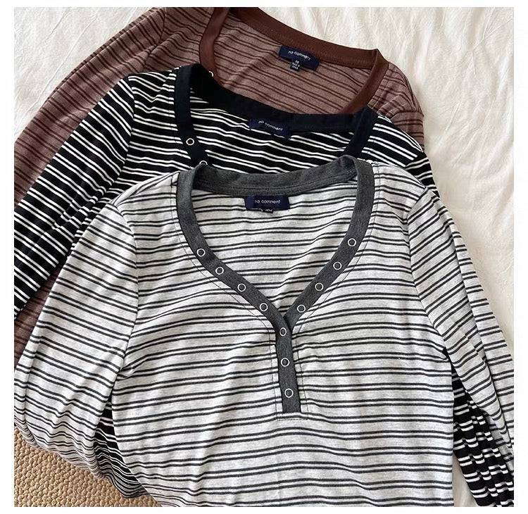 long sleeve henley top