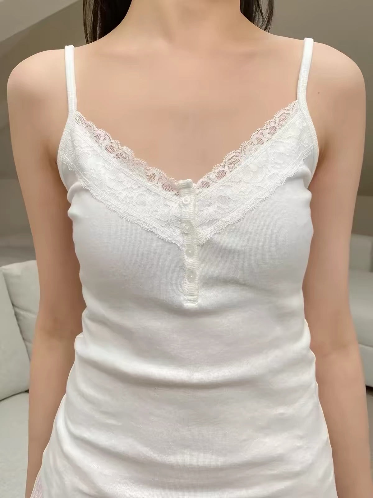 White lace cami
